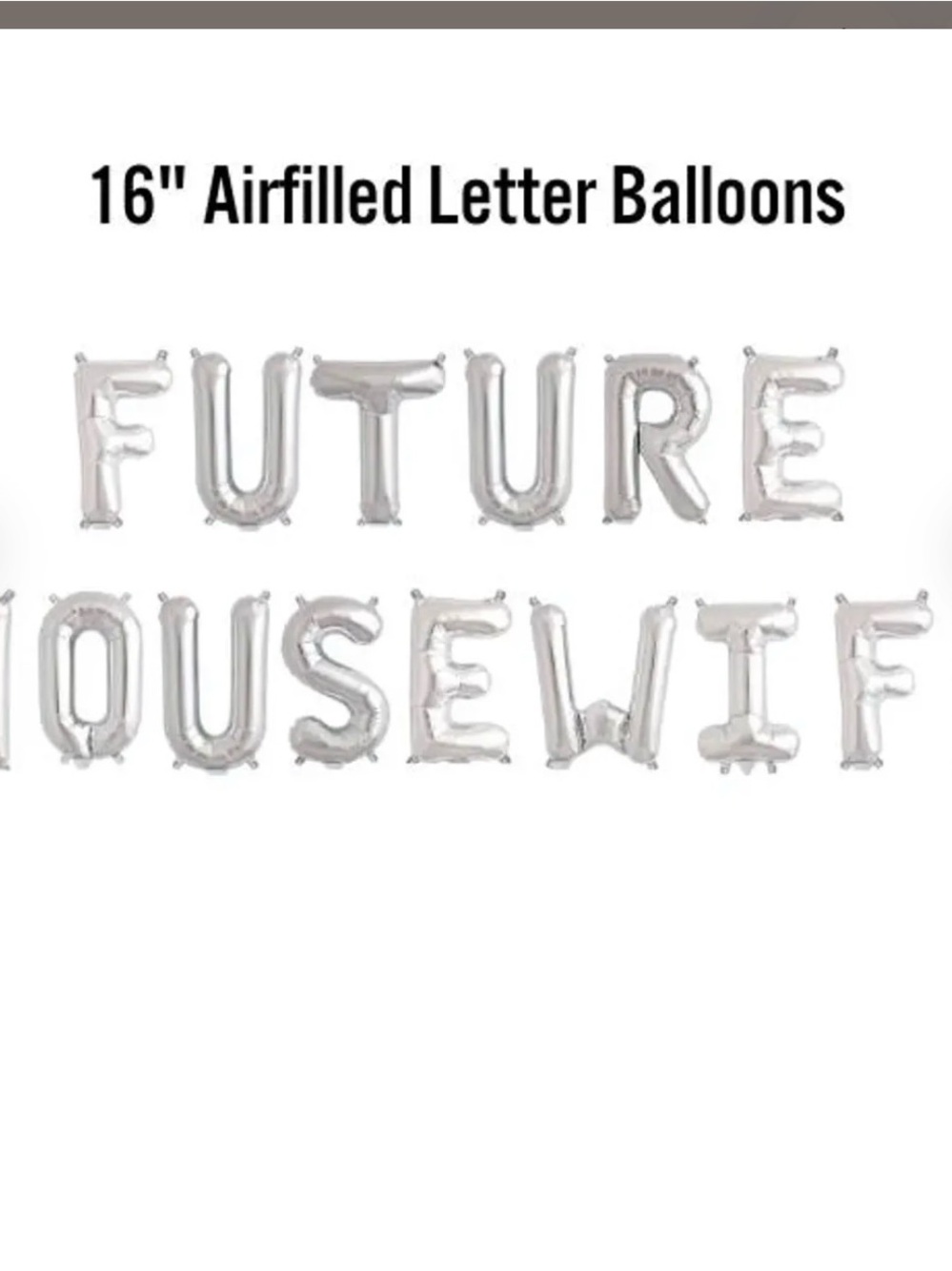Future Housewife Bachelorette Sign in silver *new